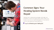 Common Signs Your Heating System Needs Repair