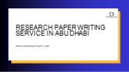 UAE’s Best Research Paper Writing Service