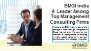 BMGI India A Leader Among Top Management Consulting Firms