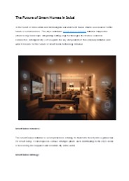 The Future of Smart Homes in Dubai