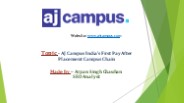 Aj Campus Pay After Placement