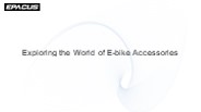 Exploring the World of E-bike Accessories