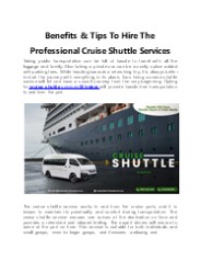Best cruise shuttle services in Windsor