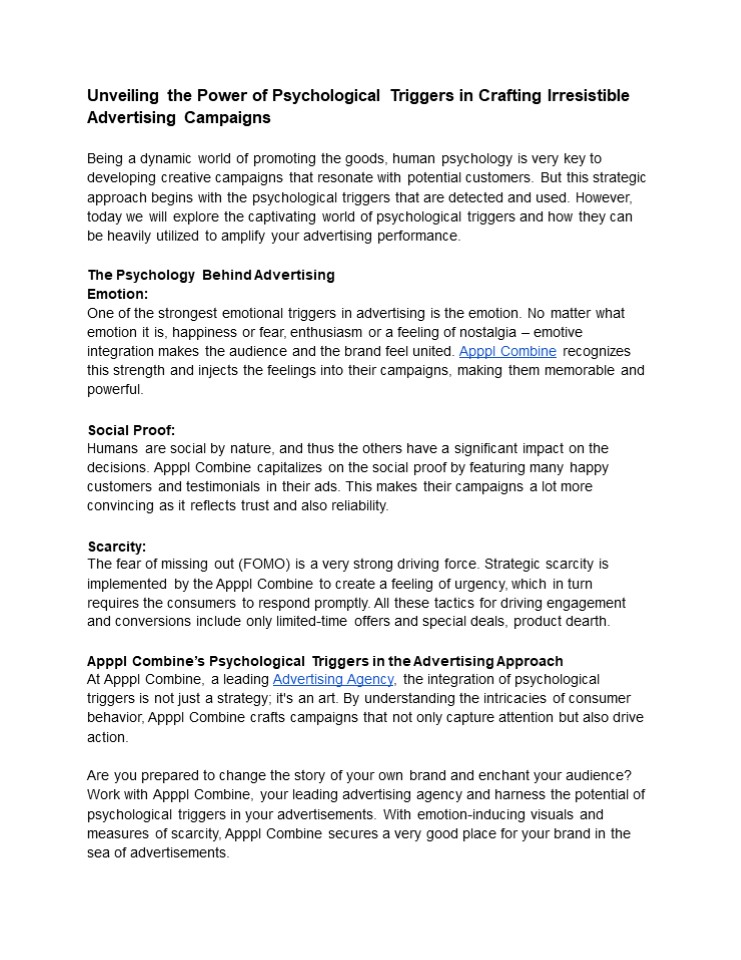 Apppl Combine: Crafting Ads That Captivate