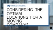 Considering The Optimal Locations for A Moving Company