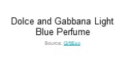 Light Blue Perfume Dolce and Gabbana