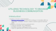 Utilizing Technology to Enhance Business Communication