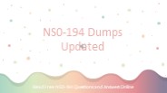 NS0-194 Dumps Updated: Read Free NS0-194 Questions and Answers Online