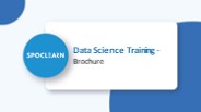 Data Science Course in Bangalore - Spoclearn
