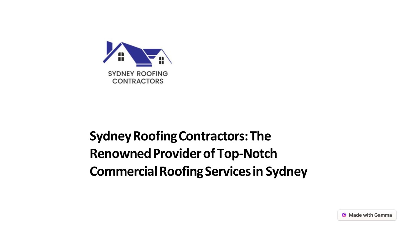 Commercial Roofing Company in Sydney