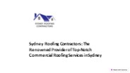 Commercial Roofing Company in Sydney