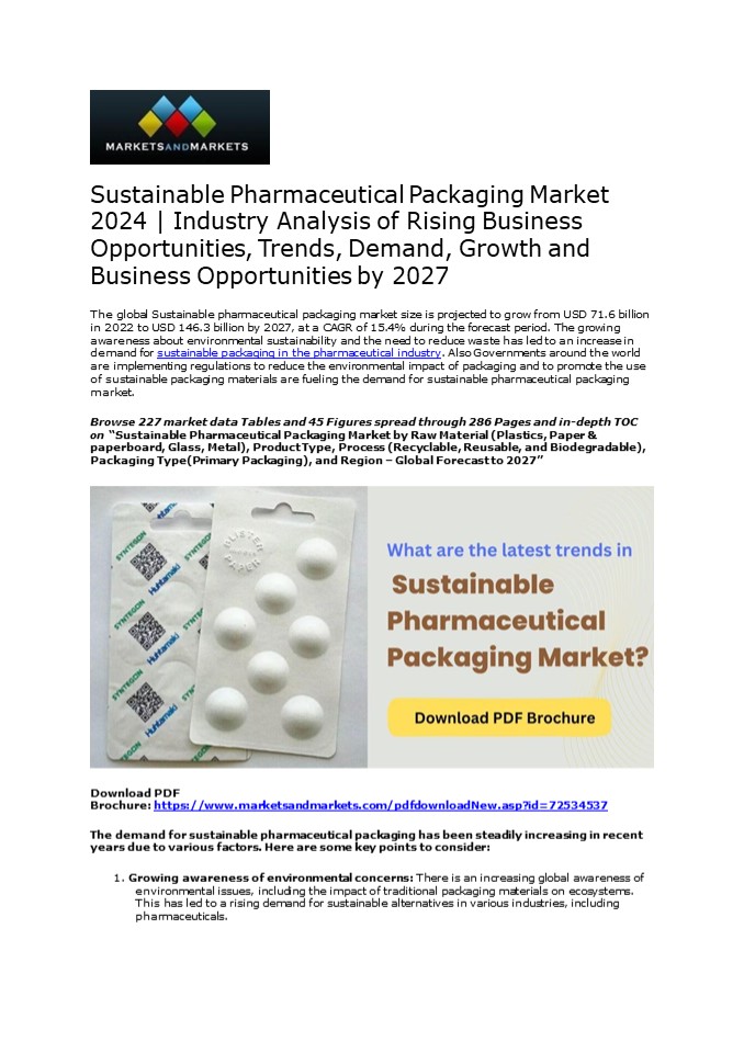 Sustainable Pharma Unveiled: Navigating Growth and Demand Trends