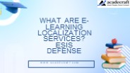 What are e-learning localization services esis Defense