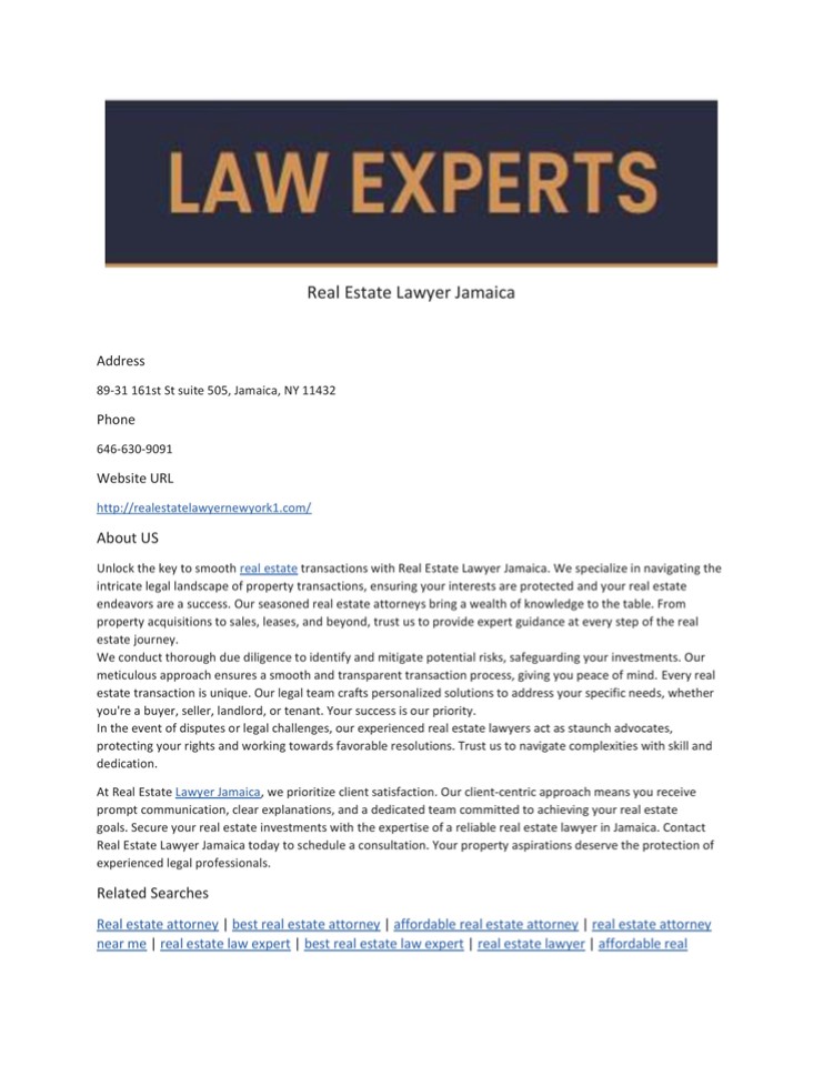 Real Estate Lawyer Jamaica