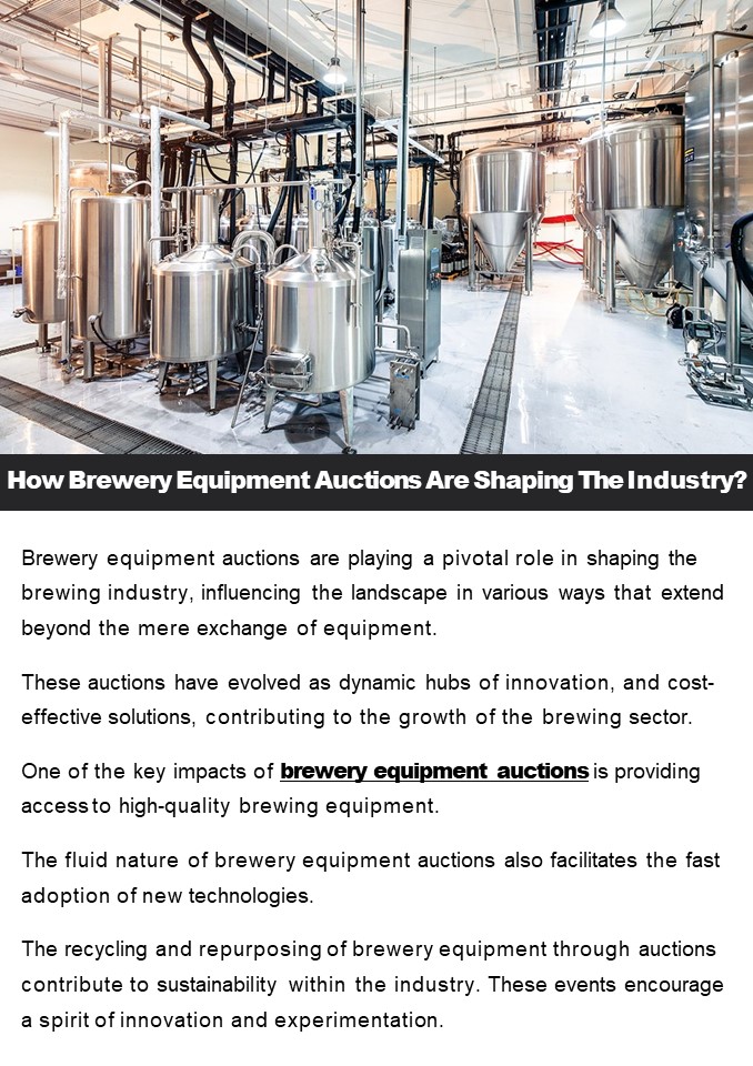 How Brewery Equipment Auctions Are Shaping The Industry?