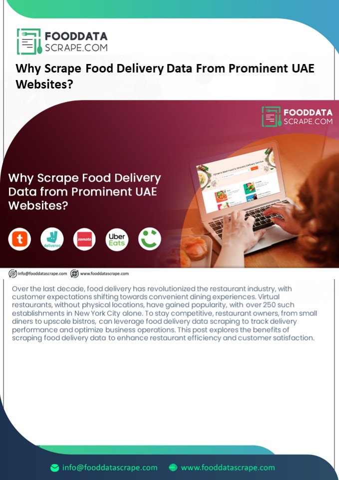 Why Scrape Food Delivery Data from Prominent UAE Websites?