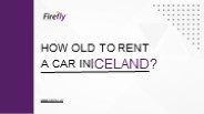 How old to rent a car in Iceland?