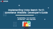 Implementing Voice Search for E-commerce Website Developer's Guide