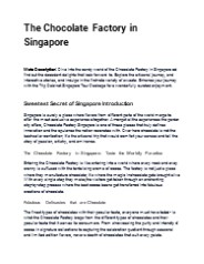 The Chocolate Factory in Singapore