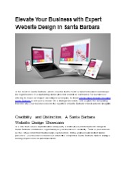 Website Design In Santa Barbara