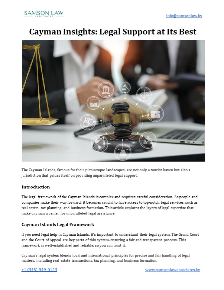 Cayman Insights: Elevating Legal Assistance to New Heights