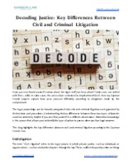 Navigating Legal Realms: Contrasting Civil and Criminal Litigation