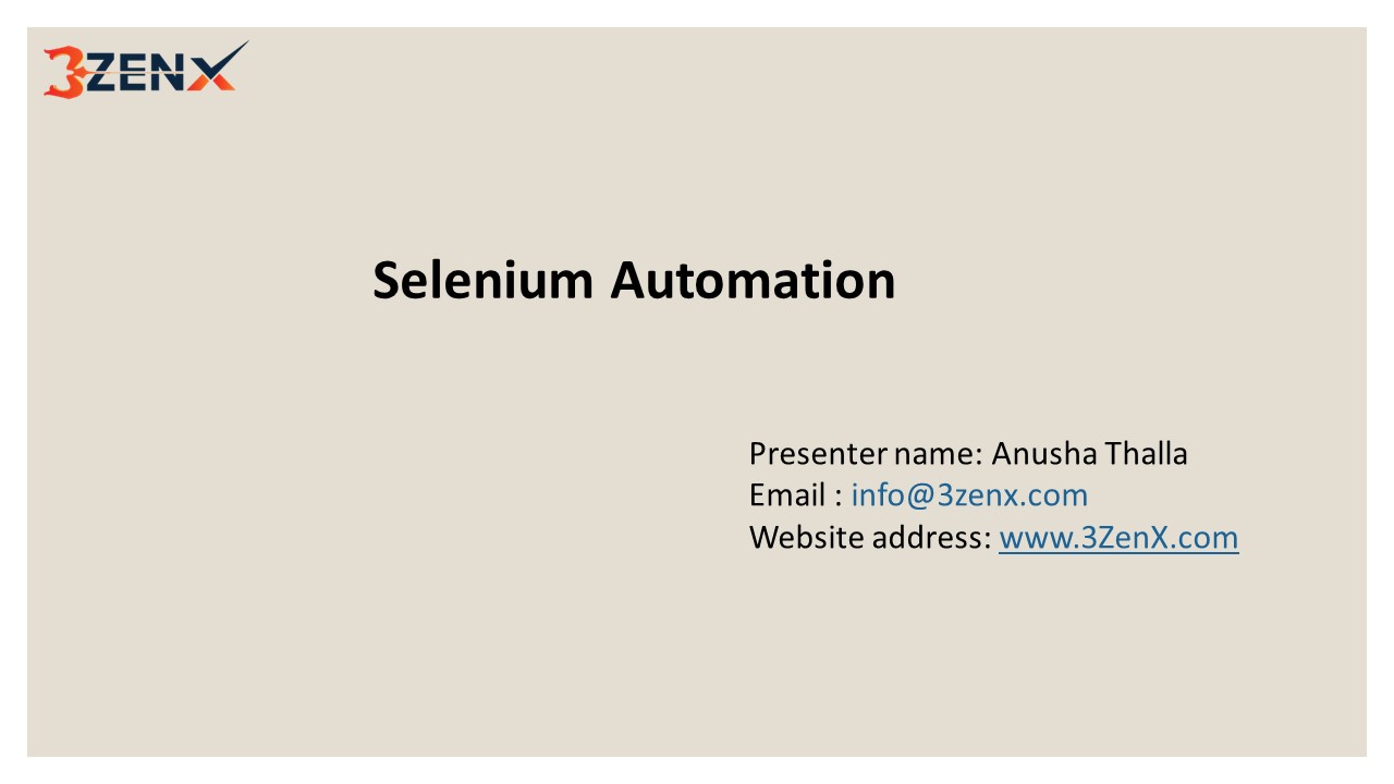 Selenium Auto Machine Training in Hyderabad