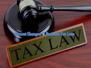 Recent Changes in Business Tax Laws