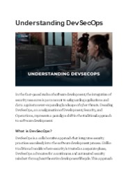 Understanding DevSecOps