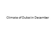 Climate of Dubai in December