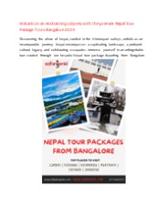 Nepal Tour Package  from Bangalore 2024