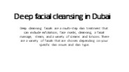 deep facial cleansing in dubai