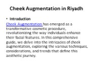Cheek Augmentation in Riyadh