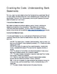 Cracking the Code: Understanding Bank Statements