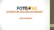 FOTOOWL is Online Photo Gallery for Photographers.
