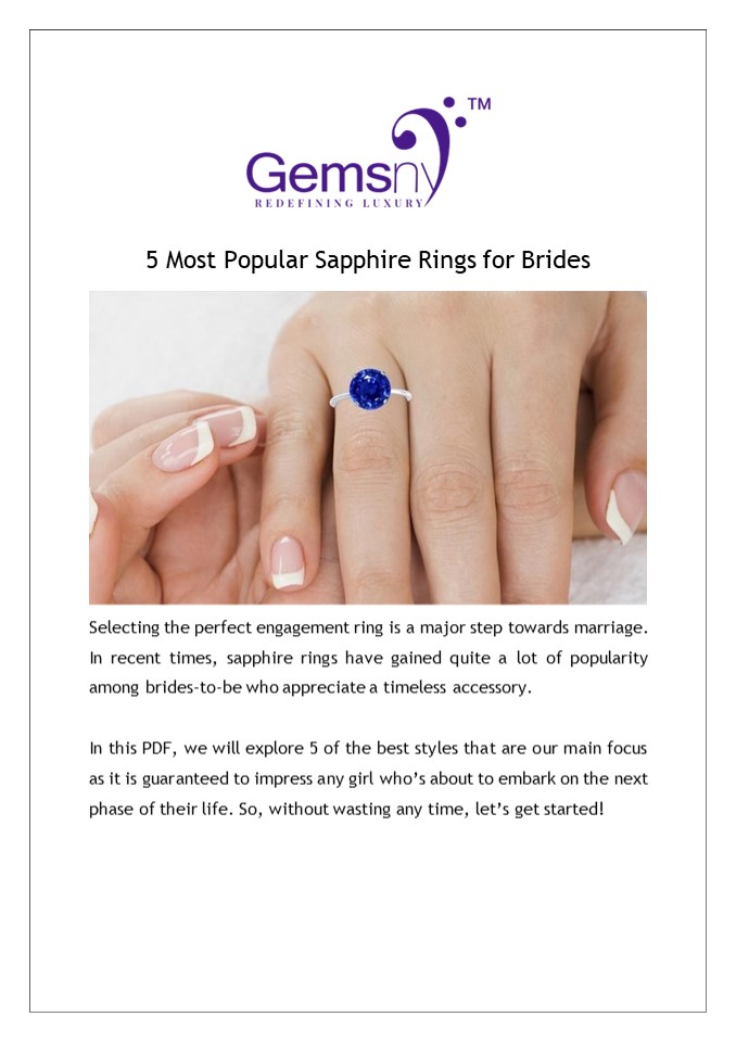 Best Sapphire Rings for Brides Trends