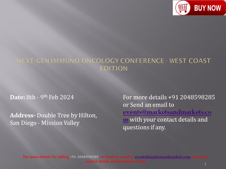 Next-Gen Immuno-Oncology Conference | 8th - 9th February 2024