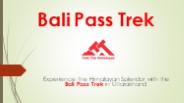 Bali Pass Trek: Himalayan Adventure