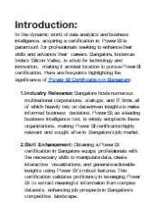 Power BI Certification in Bangalore