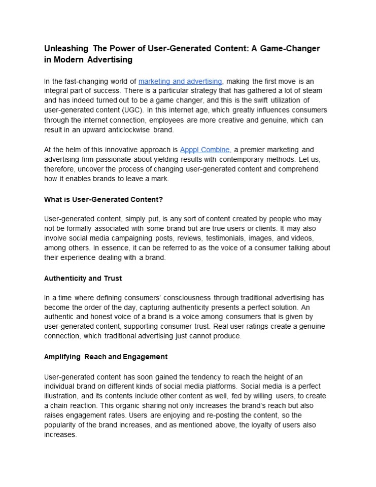 Empower Your Brand: UGC with Apppl Combine