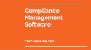 Compliance Management Software and system