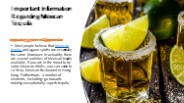 Important Information Regarding Mexican Tequila