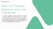 Boost Your Customer Experience with a Toll-Free Number