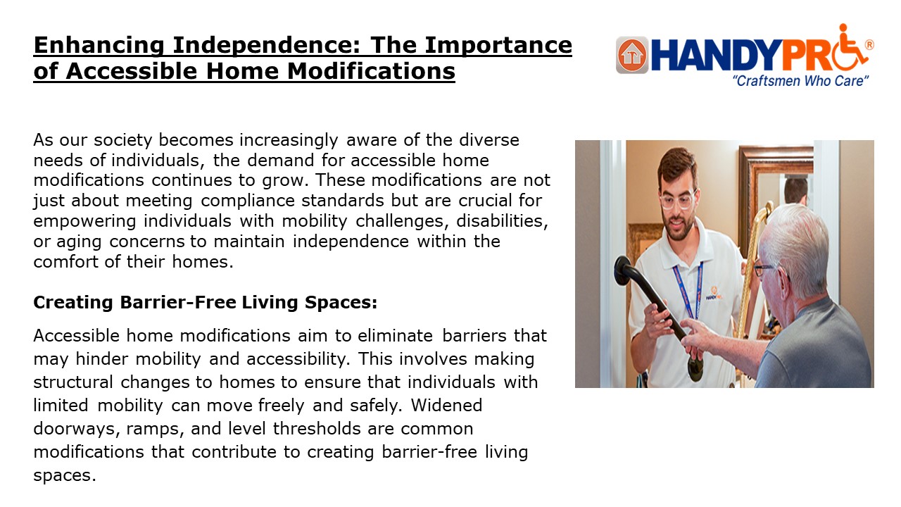 Enhancing Independence: The Importance of Accessible Home Modifications