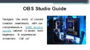 OBS Studio Guide
