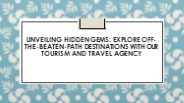 tourism and travel agency