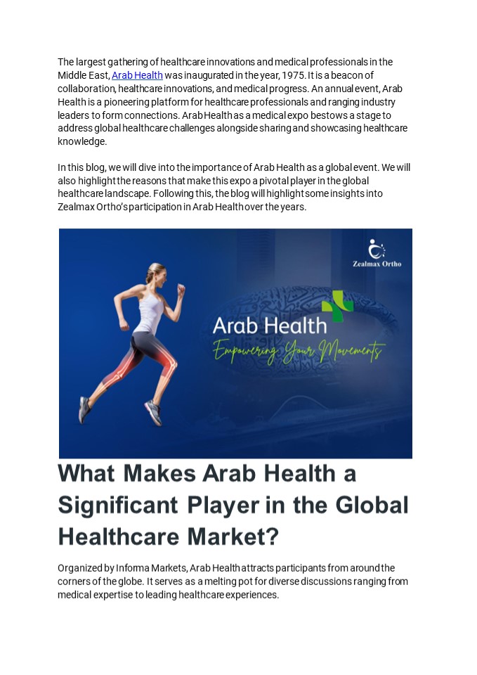 Arab Health: A Leading Medical Expo