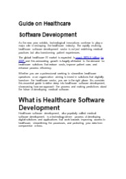 Guide on Healthcare Software Development