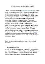 Why Developers Still Use ASP.Net in 2024?