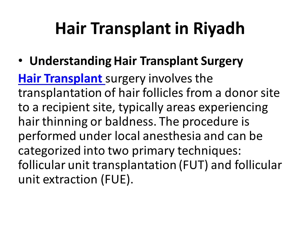 Hair Transplant in Riyadh